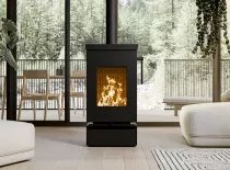 Poêle à bois Thermorossi Zen W 7.7kW Noir mat