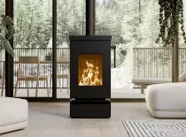 Po&ecirc;le &agrave; bois Thermorossi Zen W 7.7kW Noir mat