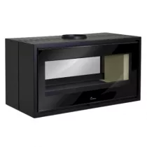 Poêle à bois Verona 1000 17kW acier Anthracite - LACUNZA Réf. 3000001336075