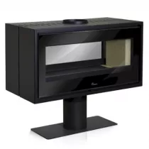 Poêle à bois Verona 1001 17kW acier Anthracite - LACUNZA Réf. 3000001336952