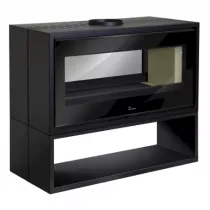 Poêle à bois Verona 1003 17kW acier Anthracite - LACUNZA Réf. 3000001336969