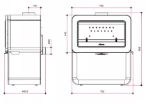 Po&ecirc;le &agrave; bois Wilson sur banc 9kW Noir - INVICTA R&eacute;f. P648254