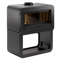 Po&ecirc;le &agrave; bois Wilson sur banc 9kW Noir - INVICTA R&eacute;f. P648254