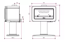 Po&ecirc;le &agrave; bois Wilson sur pied 9kW Noir - INVICTA R&eacute;f. P648244