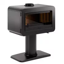 Po&ecirc;le &agrave; bois Wilson sur pied 9kW Noir - INVICTA R&eacute;f. P648244