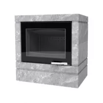 Poêle à bois XS54 BOX Ollaire 11kW Graphite Noir  (porte fonte peinte) - LORFLAM 