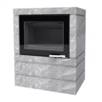 Poêle à bois XS54 BOX Ollaire 11kW Graphite Noir  (porte fonte peinte) - LORFLAM 