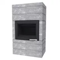 Poêle à bois XS54 BOX Ollaire 11kW Graphite Noir  (porte fonte peinte) - LORFLAM 