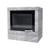 Poêle à bois XS54 BOX Ollaire 11kW Graphite Noir  (porte fonte peinte) - LORFLAM 
