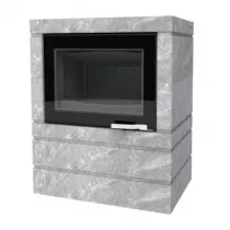 Poêle à bois XS54 BOX Ollaire 11kW Graphite Noir  (porte fonte peinte) - LORFLAM 