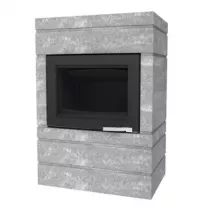 Poêle à bois XS54 BOX Ollaire 11kW Graphite Noir  (porte fonte peinte) - LORFLAM 