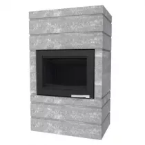 Poêle à bois XS54 BOX Ollaire 11kW Graphite Noir  (porte fonte peinte) - LORFLAM 
