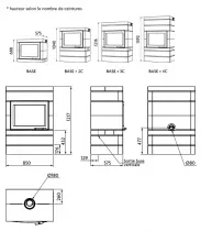 Poêle à bois XS54 BOX Ollaire 11kW Graphite Noir  (porte fonte peinte) - LORFLAM 