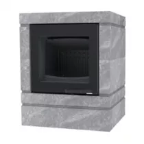Poêle à bois XS54 BOX Ollaire 8kW Graphite Noir  (porte fonte peinte) - LORFLAM 