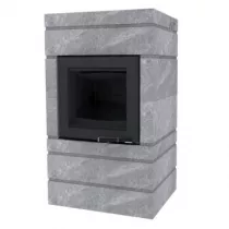 Poêle à bois XS54 BOX Ollaire 8kW Graphite Noir  (porte fonte peinte) - LORFLAM 