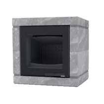 Poêle à bois XS54 BOX Ollaire 8kW Graphite Noir  (porte fonte peinte) - LORFLAM 
