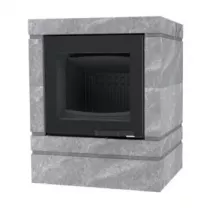Poêle à bois XS54 BOX Ollaire 8kW Graphite Noir  (porte fonte peinte) - LORFLAM 