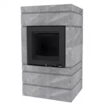 Poêle à bois XS54 BOX Ollaire 8kW Graphite Noir  (porte fonte peinte) - LORFLAM 