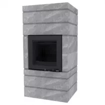 Poêle à bois XS54 BOX Ollaire 8kW Graphite Noir  (porte fonte peinte) - LORFLAM 