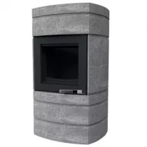 Poêle à bois XS54 BOX Ollaire Rondyline 8kW Graphite Noir (porte fonte peinte) - LORFLAM 