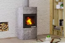 Poêle à bois XS54 BOX Ollaire Rondyline 8kW Graphite Noir (porte fonte peinte) - LORFLAM 
