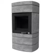 Poêle à bois XS54 BOX Ollaire Rondyline 8kW Graphite Noir (porte fonte peinte) - LORFLAM 