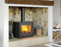 Poêle à bois XS60 Slim\'BOX 9kW Noir - LORFLAM 