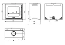 Poêle à bois XS60 Slim\'BOX 9kW Noir - LORFLAM 
