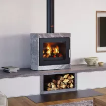 Poêle à bois XS60 Stone\'BOX 9kW Noir - LORFLAM 