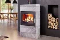 Poêle à bois XS60 Stone\'BOX 9kW Noir - LORFLAM 