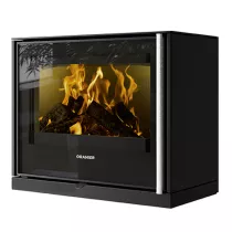Poêle à bois Ziva 6.5kW acier Noir - ORANIER Réf. 549611