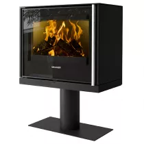 Poêle à bois Ziva 6.5kW acier Noir - ORANIER Réf. 549611