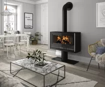 Poêle à bois Ziva XL 8kW acier Noir - ORANIER Réf. 549711