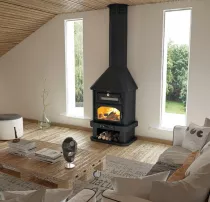 Poêle cheminée à bois Bronpi Ebro 15kW Anthracite