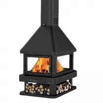 Poêle cheminée à bois Bronpi Huelva 16kW Anthracite