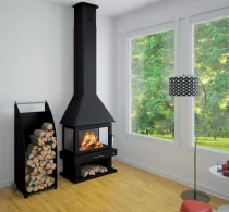 Poêle cheminée à bois Bronpi Huesca 10kW Anthracite