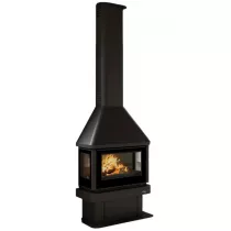 Poêle cheminée à bois Bronpi Lisboa 10kW Anthracite