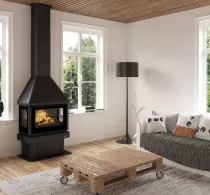 Poêle cheminée à bois Bronpi Lisboa 10kW Anthracite