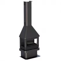 Poêle cheminée à bois Bronpi Lisboa 10kW Anthracite