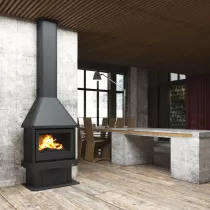 Poêle cheminée à bois Bronpi Lisboa 12kW Anthracite