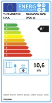 Poêle-cheminée à bois Thermorossi Fullmoon 10.6kW Noir mat