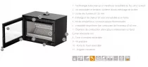Poêle-cheminée à bois Thermorossi Moon 10.6kW Noir mat