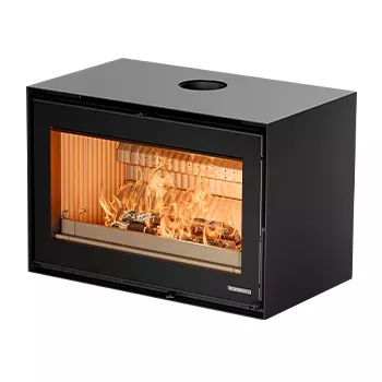 Po�le-chemin�e � bois Thermorossi Moon 10.6kW Noir mat