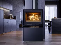 Po&ecirc;le-chemin&eacute;e &agrave; bois Thermorossi Moonlight 10.6kW Noir mat