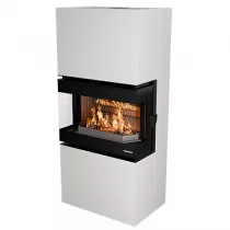 Poêle-cheminée à bois Thermorossi Trilogie 10.6kW Noir mat
