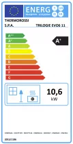 Poêle-cheminée à bois Thermorossi Trilogie 10.6kW Noir mat