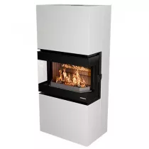 Po&ecirc;le-chemin&eacute;e &agrave; bois Thermorossi Trilogie 10.6kW Noir mat