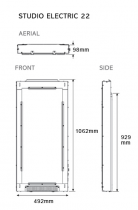 Poêle/cheminée insert électrique Studio 22 67.5cm façade Glass - GAZCO Réf. 223-557EU