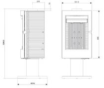 Poêle cheminée Invicta Pharos 360° 9150-44 12kW Anthracite