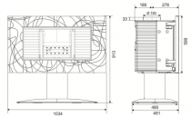 Poêle-cheminée Invicta Symphonia P6115-44 12kW Anthracite